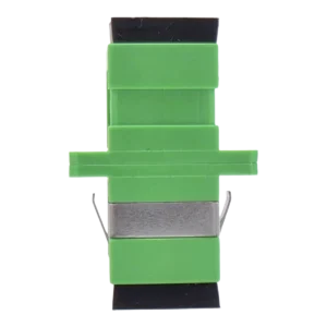 Adaptador simple SC APC monomodo OS2 Verde